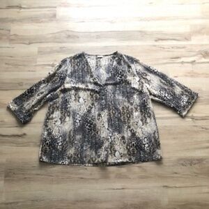 Paraphrase Black and White Sailor Collar Boxy Blouse